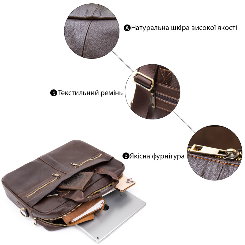 Сумка для ноутбука Vintage Коричневая