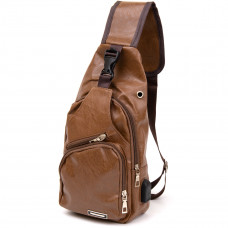 Сумка крос боді з емблемою зі шкірозамінника Vintage Руда