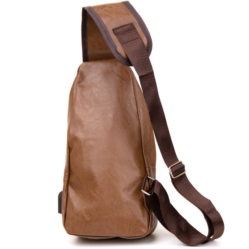 Сумка крос боді з емблемою зі шкірозамінника Vintage Руда