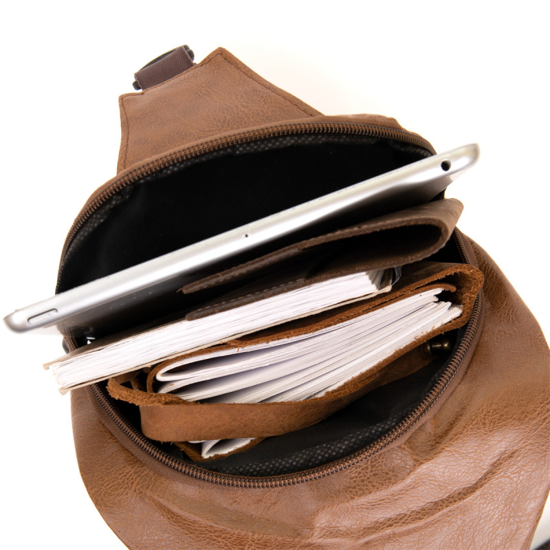 Сумка крос боді з емблемою зі шкірозамінника Vintage Руда