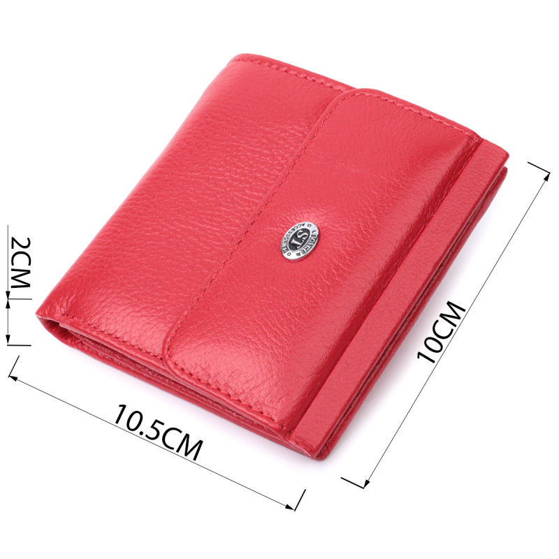 Женское удобное портмоне из натуральной кожи ST Leather Красный