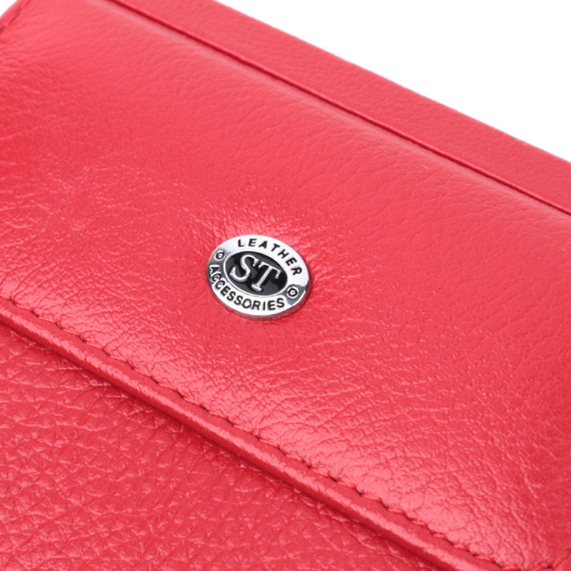 Женское удобное портмоне из натуральной кожи ST Leather Красный