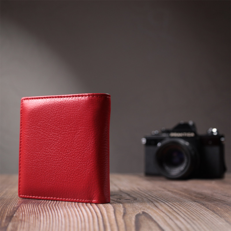 Женское удобное портмоне из натуральной кожи ST Leather Красный