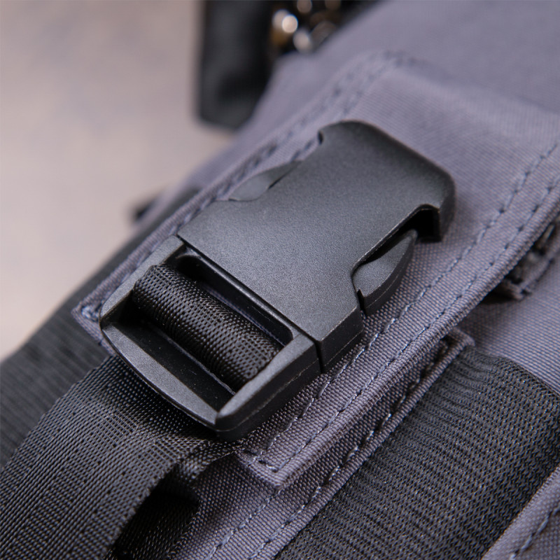 Универсальная текстильная мужская сумка на два отделения Vintage Графитовая