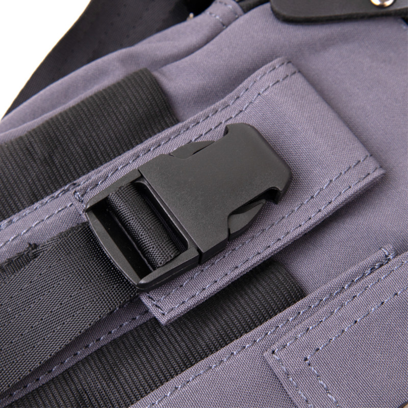 Универсальная текстильная мужская сумка на два отделения Vintage Графитовая