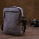 Универсальная текстильная мужская сумка на два отделения Vintage Графитовая