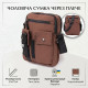 Текстильна сумка через плече для документів та міста Vintage Коричнева