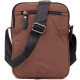 Универсальная текстильная мужская сумка на два отделения Vintage Коричневая
