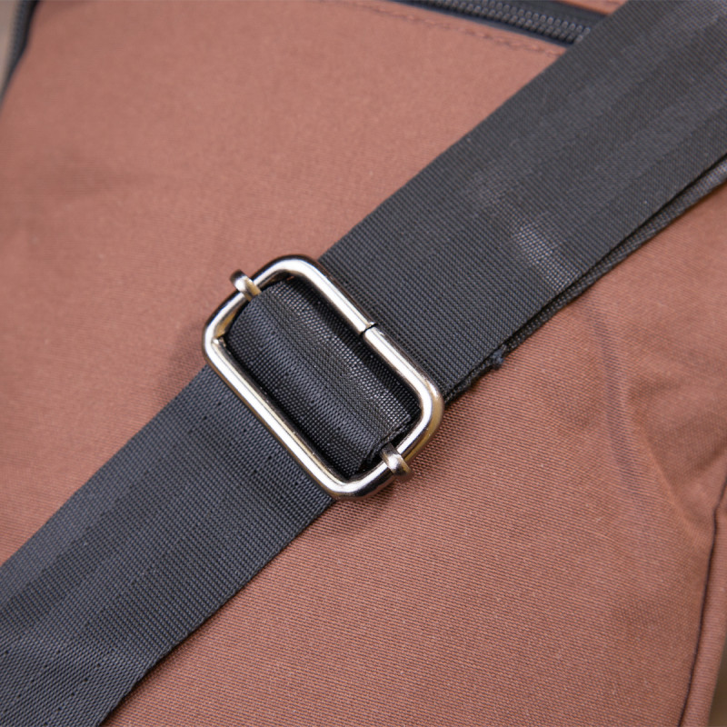 Универсальная текстильная мужская сумка на два отделения Vintage Коричневая