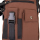 Универсальная текстильная мужская сумка на два отделения Vintage Коричневая