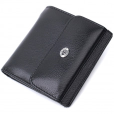 Женское оригинальное портмоне из натуральной кожи ST Leather Черный