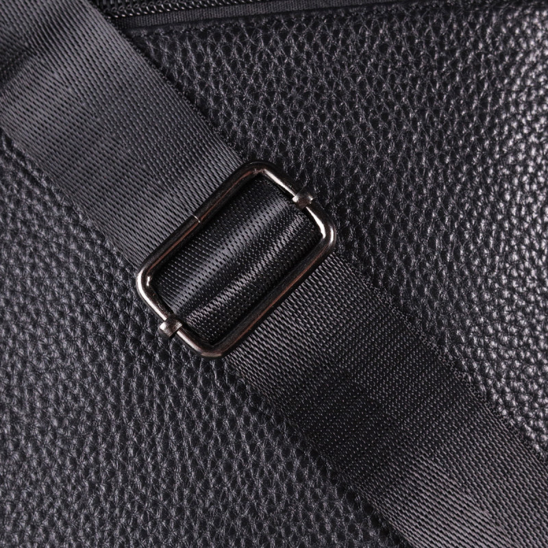 Практичная мужская сумка из натуральной кожи Vintage Черная