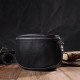Оригінальна жіноча сумка через плече з натуральної шкіри Vintage Чорна