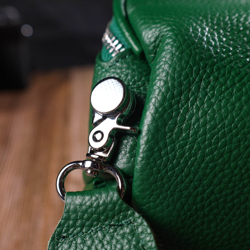 Модна жіноча сумка через плече з натуральної шкіри Vintage Зелена