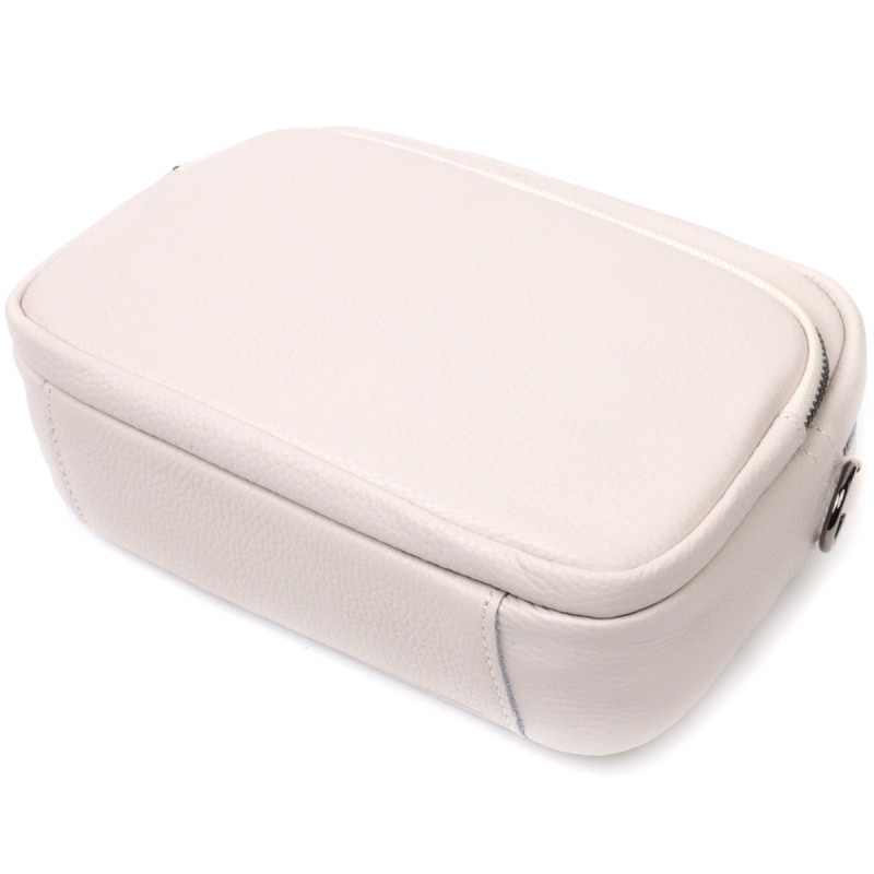 Стильная женская сумка кросс-боди из натуральной кожи Vintage Белая