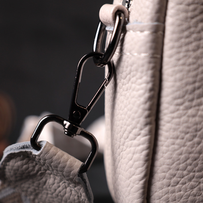 Стильная женская сумка кросс-боди из натуральной кожи Vintage Белая