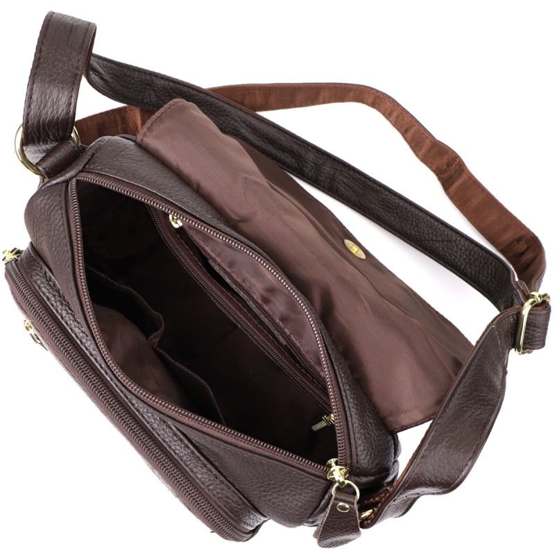 Сумка из натуральной кожи для женщин Vintage Коричневый