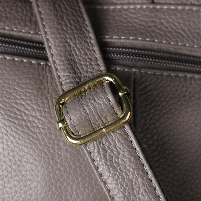 Сумка з натуральної шкіри для стильних жінок Vintage Сірий