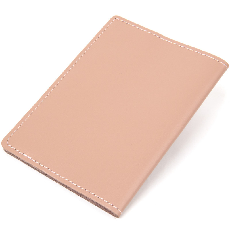 Стильная кожаная обложка на паспорт GRANDE PELLE  Бежевый