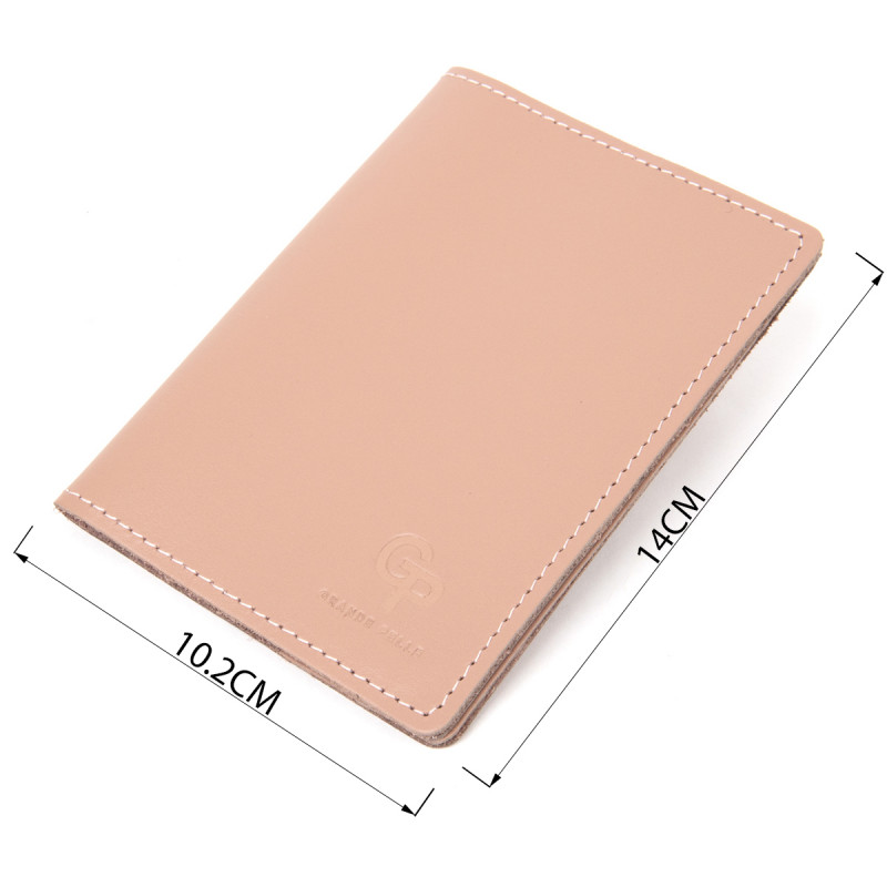 Стильная кожаная обложка на паспорт GRANDE PELLE  Бежевый