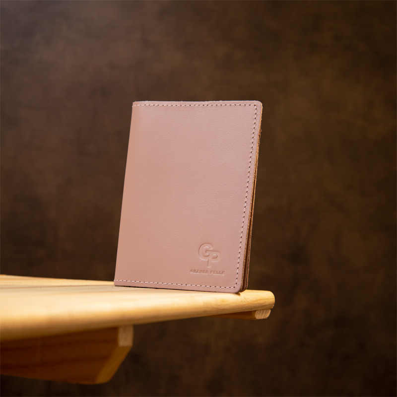 Стильная кожаная обложка на паспорт GRANDE PELLE  Бежевый
