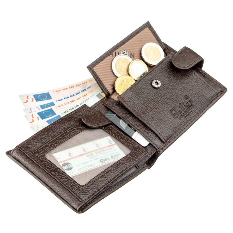 Гаманець горизонтальний чоловічий шкіряний TAILIAN Коричневий