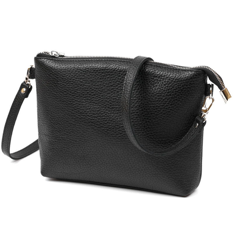 Женская сумка кросс-боди из натуральной кожи Shvigel Черный