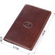 Универсальная обложка на паспорт из глянцевой натуральной кожи Tony Perotti _ ( moro) Коричневый