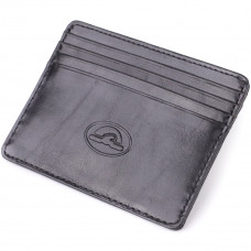 Стильный картхолдер из глянцевой натуральной кожи Tony Perotti _ ( nero) Черный