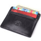 Стильный картхолдер из глянцевой натуральной кожи Tony Perotti _ ( nero) Черный