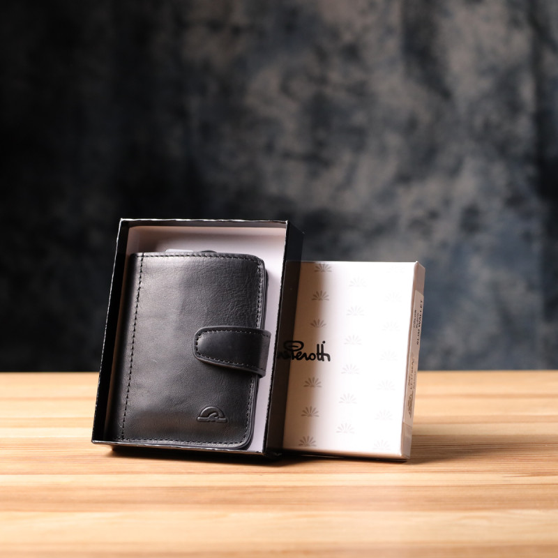 Місткий картхолдер із натуральної шкіри Tony Perotti _ ( nero) Чорний