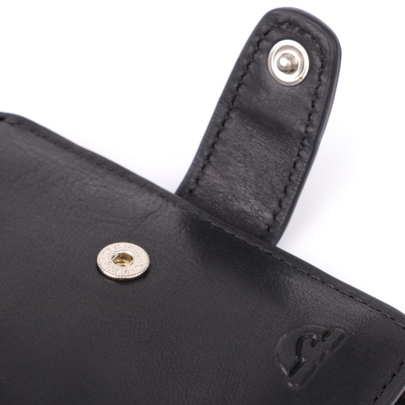 Місткий картхолдер із натуральної шкіри Tony Perotti _ ( nero) Чорний