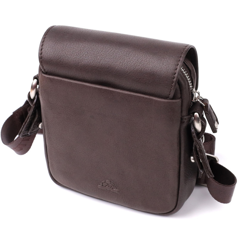 Небольшая сумка из матовой зернистой натуральной кожи Tony Perotti _ (- moro)