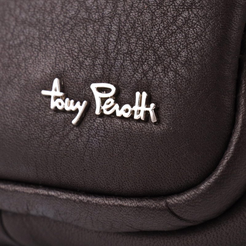 Небольшая сумка из матовой зернистой натуральной кожи Tony Perotti _ (- moro)