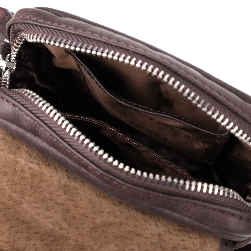 Небольшая сумка из матовой зернистой натуральной кожи Tony Perotti _ (- moro)