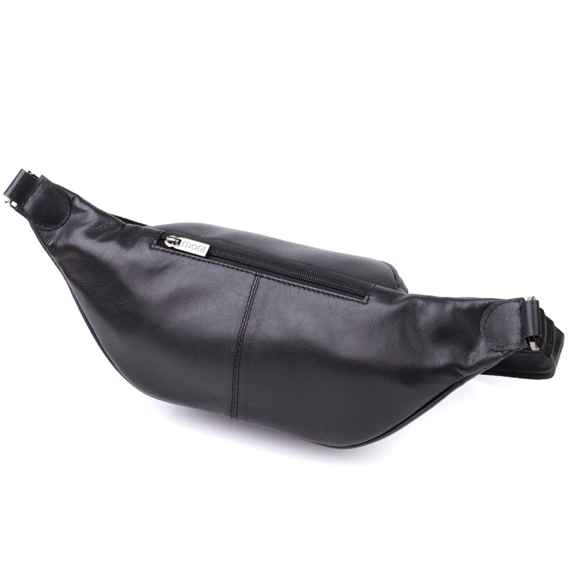 Интересная мужская сумка на пояс из гладкой натуральной кожи Tony Perotti _ ( nero) Черный