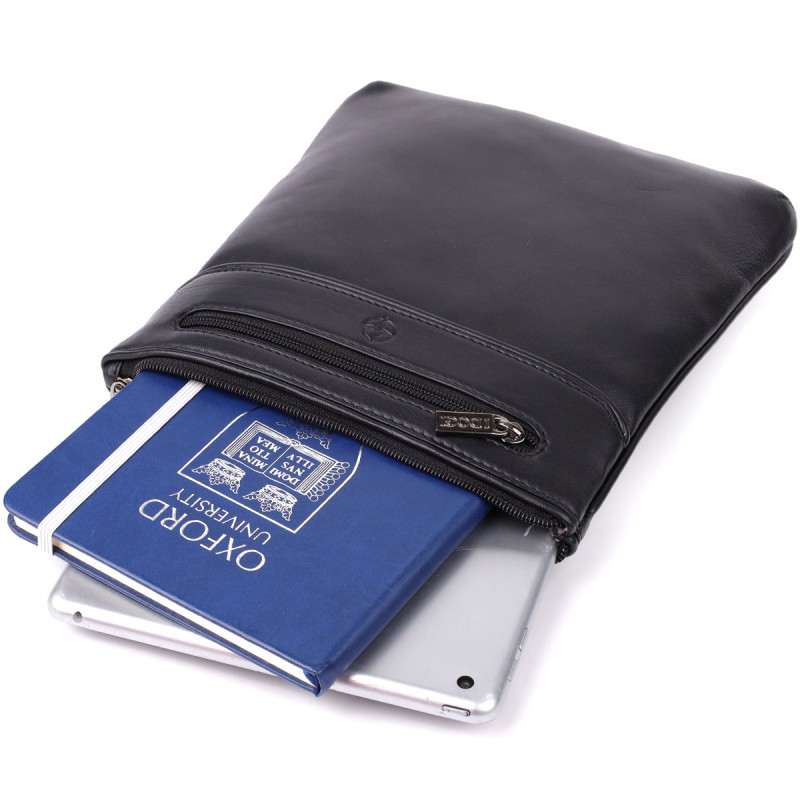 Мужская сумка через плечо из натуральной кожи Tony Perotti _ ( nero) Черный