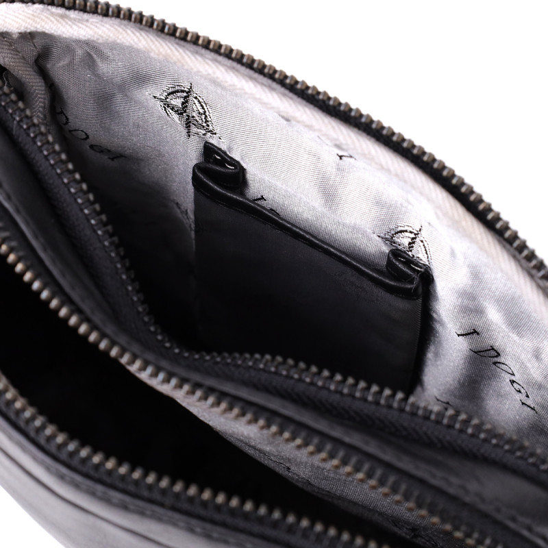 Стильная мужская сумка через плечо из натуральной кожи Tony Perotti _ ( nero) Черный