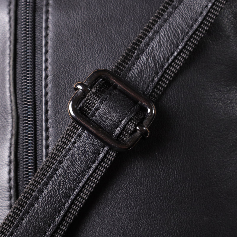 Вертикальная мужская сумка через плечо из натуральной кожи Tony Perotti _ ( nero) Черный