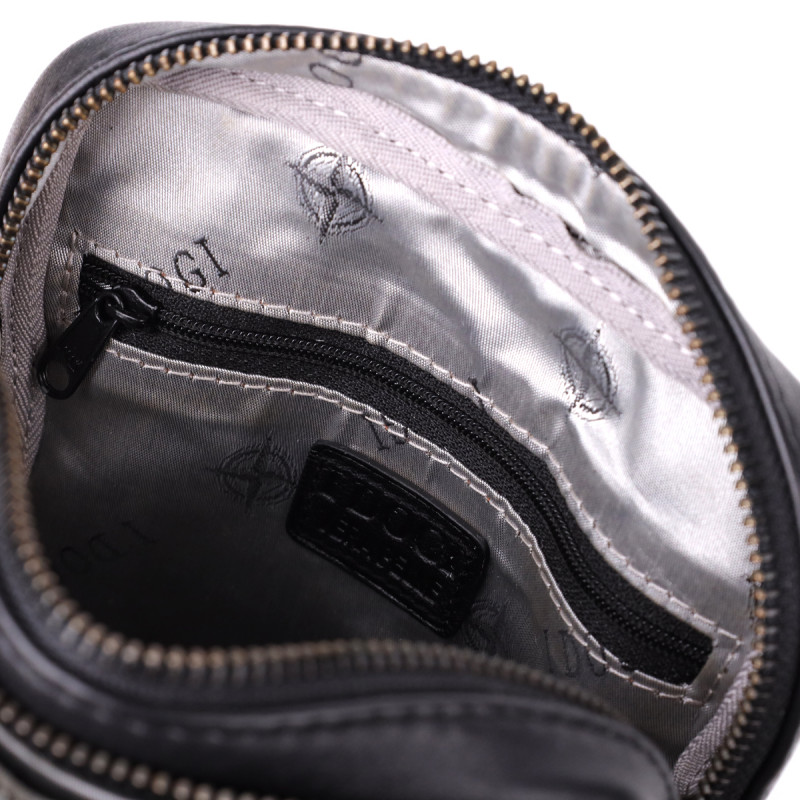 Вертикальная мужская сумка через плечо из натуральной кожи Tony Perotti _ ( nero) Черный