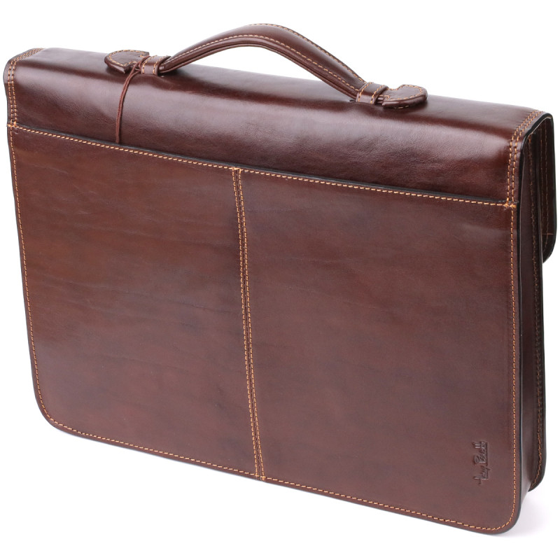 Чоловічий портфель з натуральної шкіри Tony Perotti _ ( moro) Коричневий