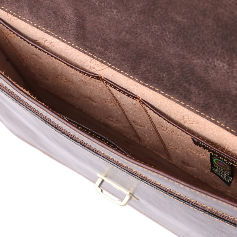 Чоловічий портфель з натуральної шкіри Tony Perotti _ ( moro) Коричневий