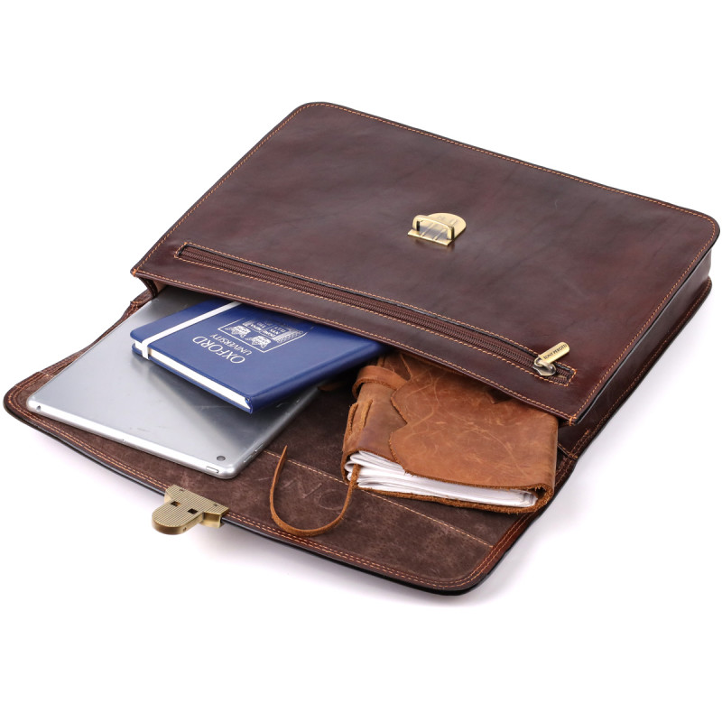 Чоловічий портфель з натуральної шкіри Tony Perotti _ ( moro) Коричневий