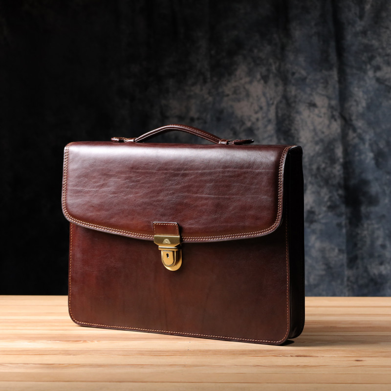 Чоловічий портфель з натуральної шкіри Tony Perotti _ ( moro) Коричневий