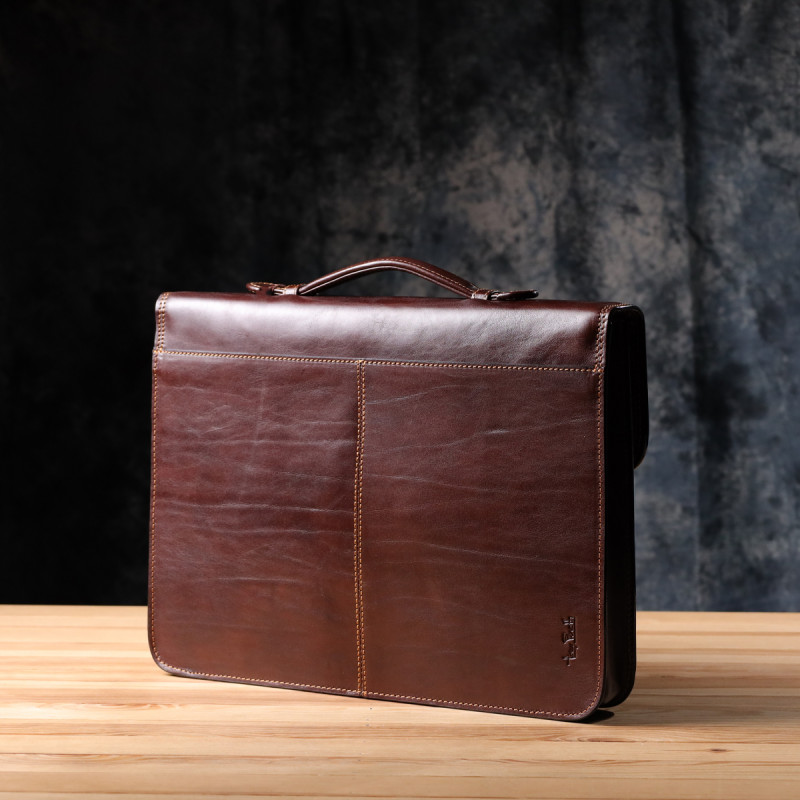 Чоловічий портфель з натуральної шкіри Tony Perotti _ ( moro) Коричневий