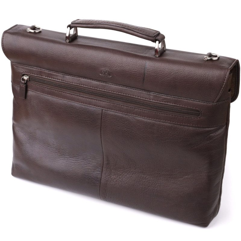 Стильная мужская сумка для ноутбука из натуральной кожи Tony Perotti _ ( moro) Коричневый