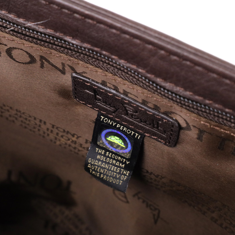 Стильная мужская сумка для ноутбука из натуральной кожи Tony Perotti _ ( moro) Коричневый