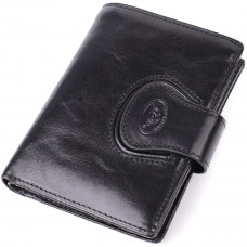 Удобный кошелек из глянцевой натуральной кожи Tony Perotti _ ( nero) Черный