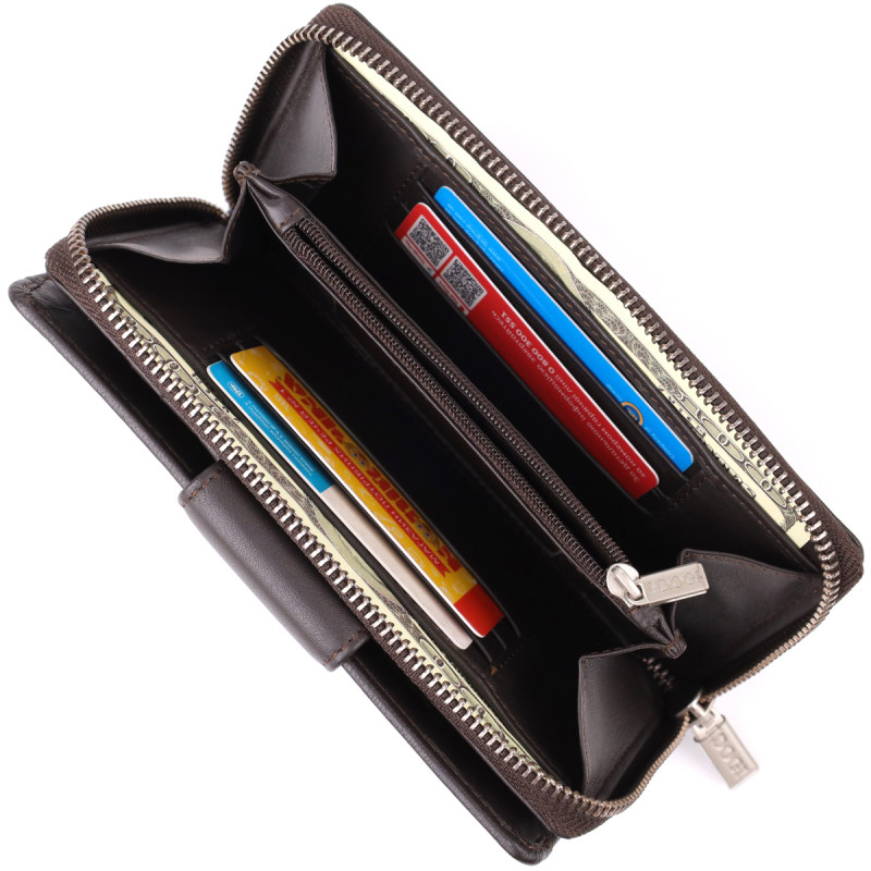 Стильный женский вертикальный кошелек из натуральной кожи Tony Perotti _ ( moro) Коричневый