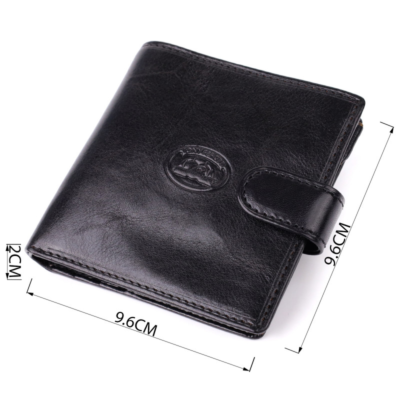 Стильный кошелек унисекс из глянцевой натуральной кожи Tony Perotti _ ( nero) Черный